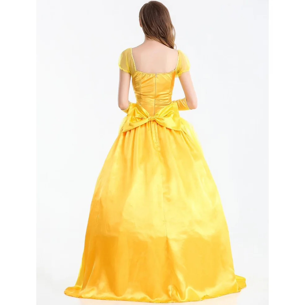 

Adult Beauty and The Beast Bell Snow White Evening Dress European and American Ladies Halloween Costume Role Play