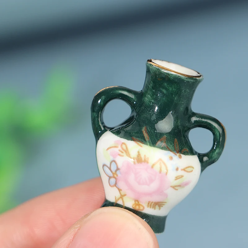 

2 шт./компл. мини керамический горшок ручной работы кукольный дом украшения для кухни украшения Ваза для детей миниатюрные аксессуар