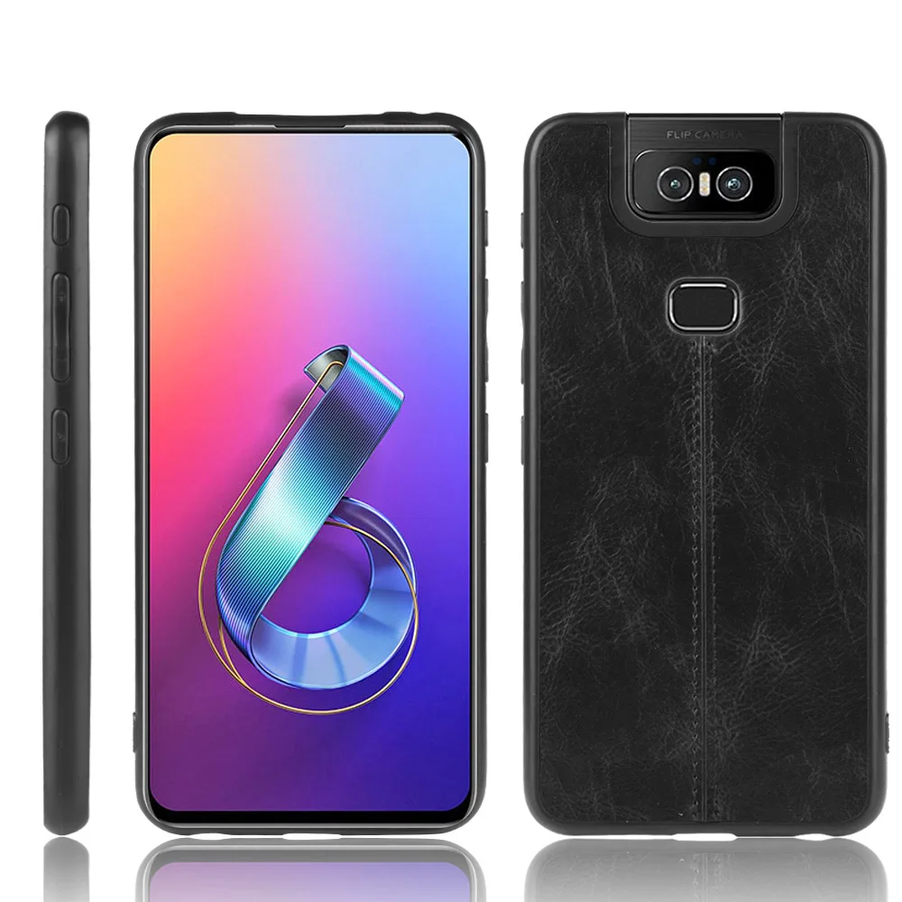 Чехол с текстурой ковбоя для Asus ZenFone 6 ZS630KL чехол узором из кожи кожаный 6z Preotection