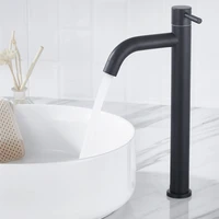 304 stainless steel black silver single cold basin faucet bathroom washbasin faucet