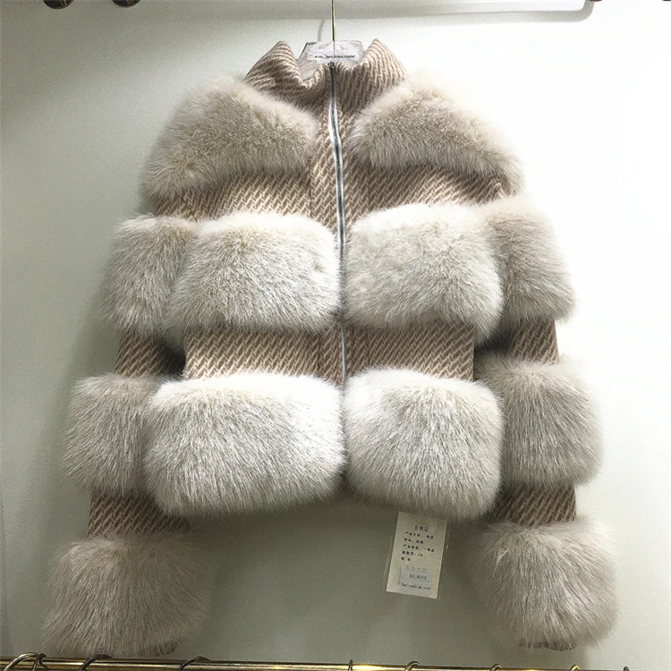 

Fur Coat Women Winter Thick Warm Imitation Fox Fur Stand Collar Cropped Jacket Lady Fashion Street Overcoat Chaquetas Mujer