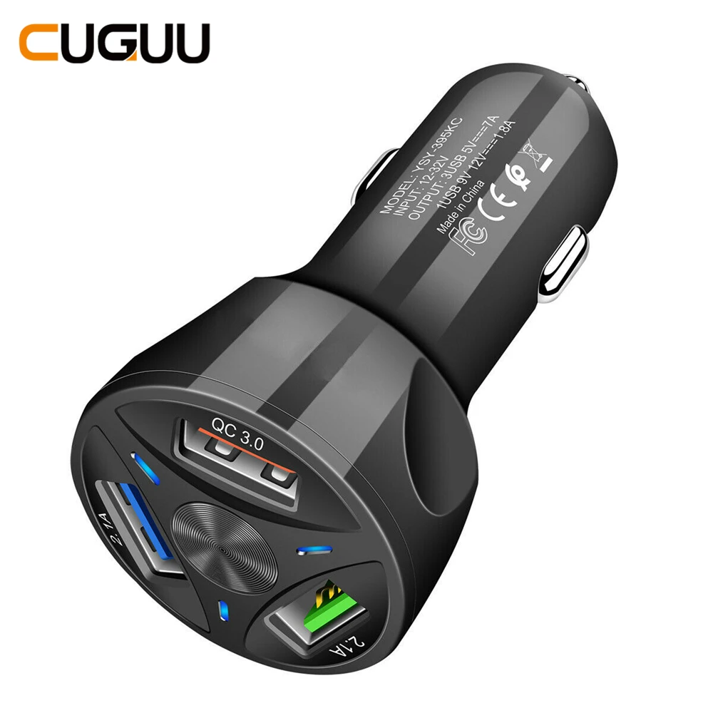 USB Автомобильное зарядное устройство QC 3 0 Быстрая зарядка для Samsung автомобильные