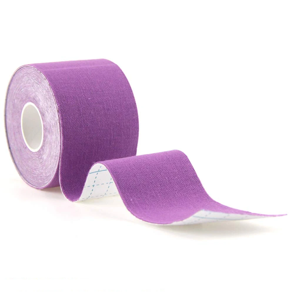 Uncut Purple 1 шт. предрезанная/нерезанная кинезиологическая лента хлопок лента мышечная боль снимает фитнес дышащая водонепроницаемая Спортивная терапевтическая клейкая лента - Цвет: Uncut Purple