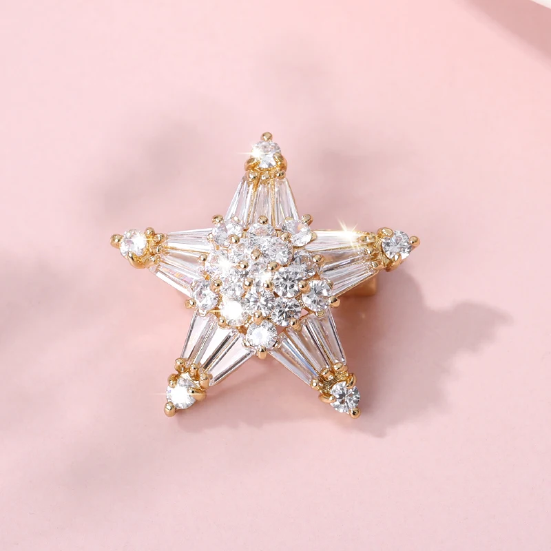 Женская Брошь с пентаграммой брошь на булавке из циркония броши звезды для