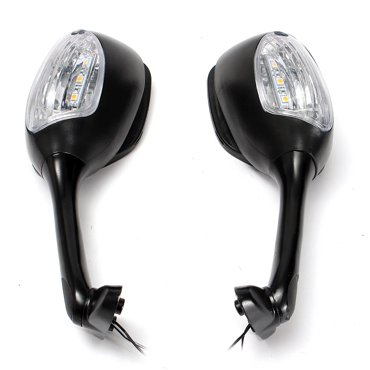 Clear Lens 1 пара мотоцикл светодиодный указатель поворота зеркало заднего вида для Suzuki GSXR600 GSXR750 2006 2007 2008 2009 2010-2012 GSXR1000 2005-2008 - Цвет: Clear Lens