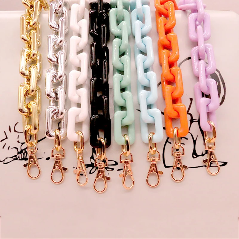 

Handbgs Replacement Chain Handle Thick Chain Bag Belts Plastic Resin DIY Bags Handle Detachable Parts Bag Accessory Chain Link