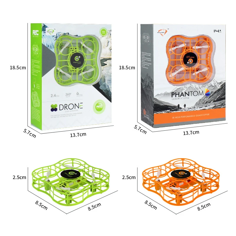 Новый мини Радиоуправляемый Дрон 2 4G 4CH летательный аппарат со всеми круглыми