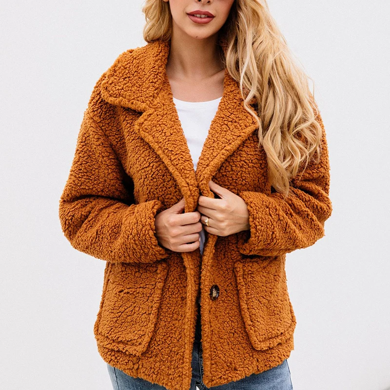 Цветная фланелевая куртка с длинными рукавами и карманами Пуловер Пальто