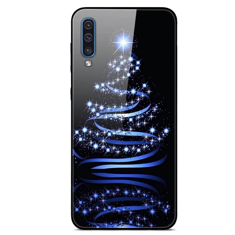 23 Для samsung A70 чехол закаленное Стекло жесткая накладка на заднюю панель для samsung Galaxy A30S A50S A10S чехол для телефона бампер A10 A20 A30 A40 A50 70 - Цвет: 23