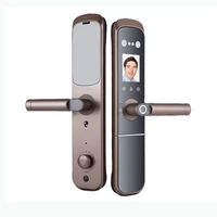 smart door lock electronic fingerprint face recognition 5 in 1 keyless entry house key password ic card door lock