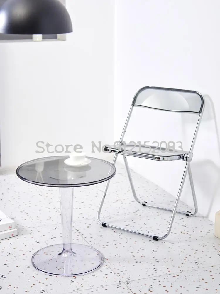 Ins скандинавский сетчатый красный прозрачный стул акриловый обеденный бытовой