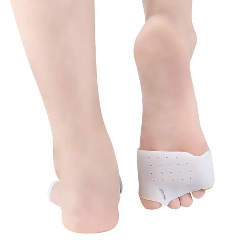 

2PCS Silicone Gel Big Toe Separator Spreader Eases Breathable Foot Care Toe Straightener Metatarsal Pads Toes Outer Appliance