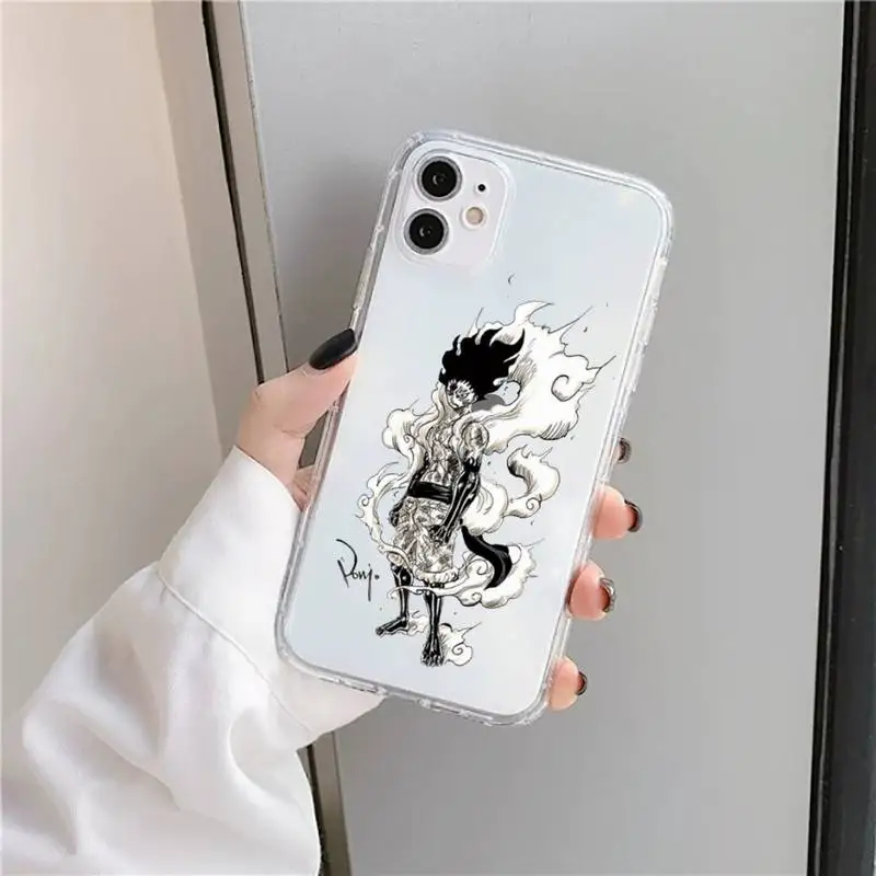 

One Piece Luffy Japanese Manga Phone Case Transparent for iPhone 11 12 mini pro XS MAX 8 7 6 6S Plus X 5S SE 2020 XR