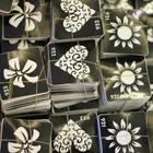 10 шт.упак. блеск тату трафарет рисунок под покраску Аэрограф Для Татуировок (Трафареты для татуировок временные хна Шаблоны наклейки