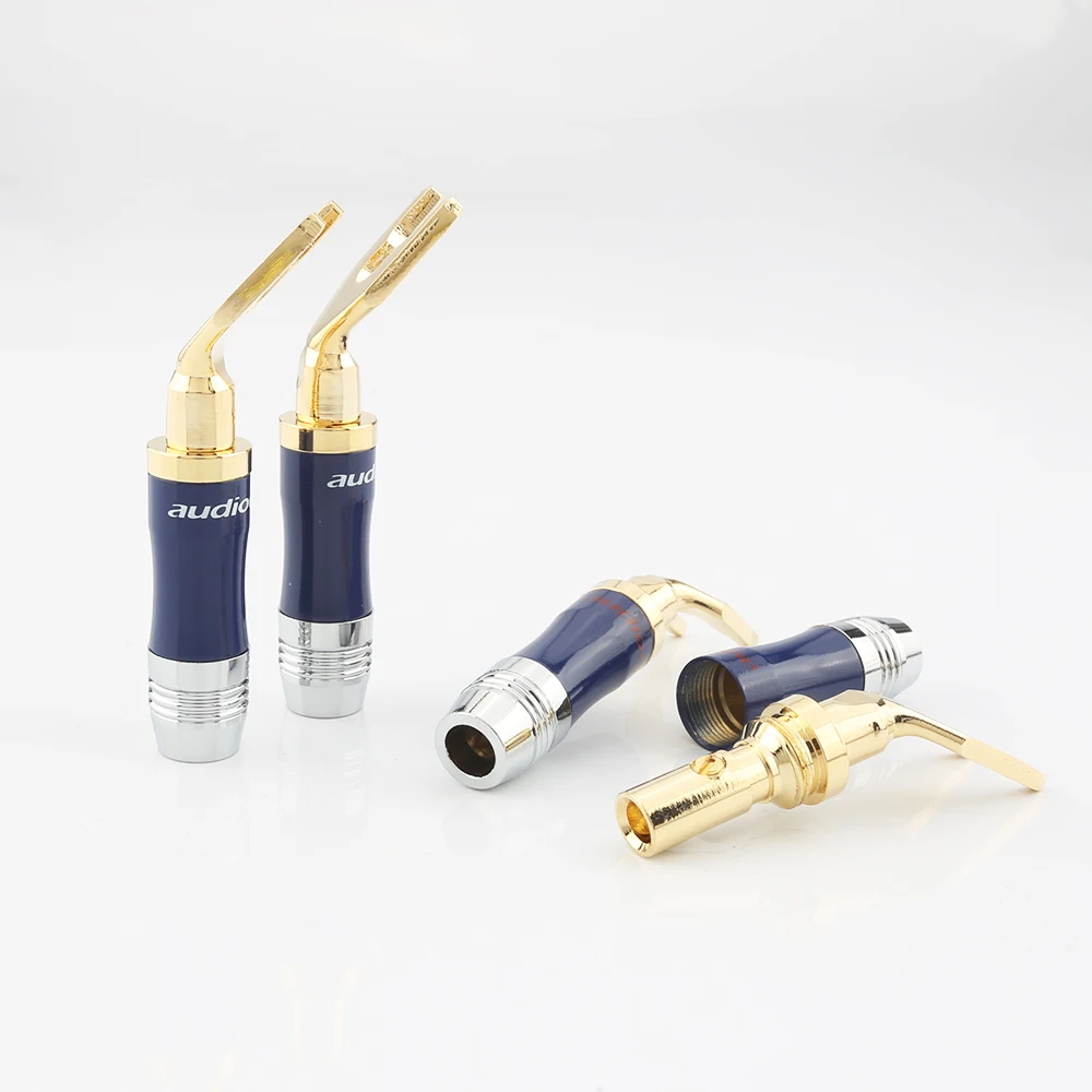 Высокая производительность 4 шт. Nakamichi 24K Золотая вилка с металлическим покрытием