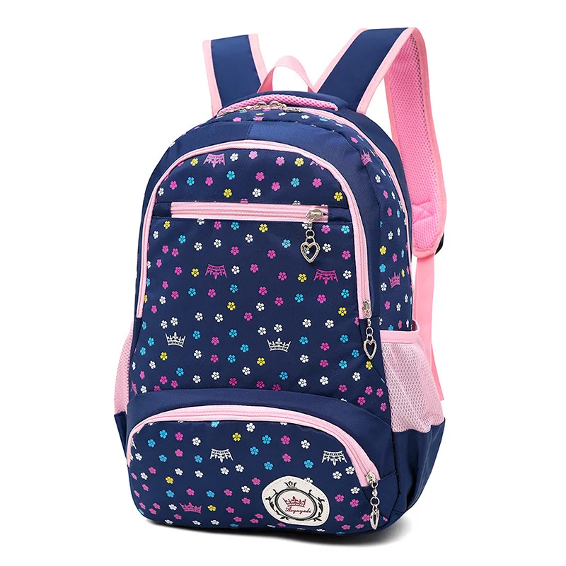 printing Schoolbag Dot Children School Bags for Girls Orthopedic Backpack princess school Backpack Kids Satchel Mochila Infantil