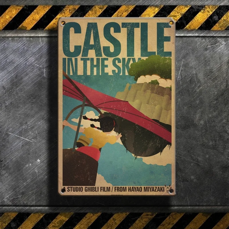 

Laputa Castle in the Sky Metal Signs Retro Pub Bar Vintage Wall Plaque Tin sign