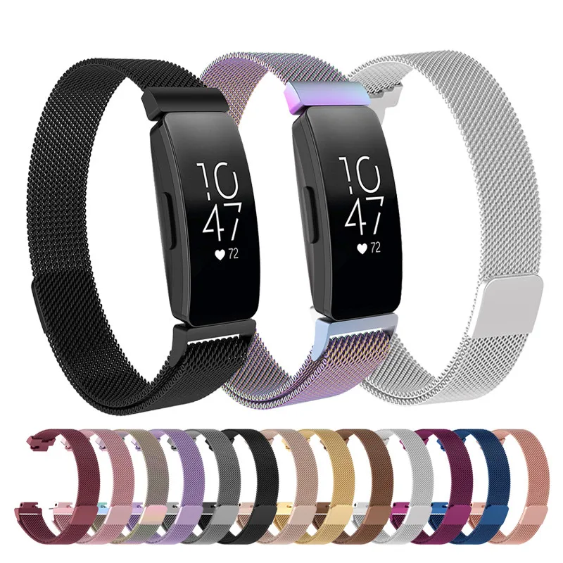 Миланский Браслет для Fitbit Inspire HR ремешок женщин и мужчин браслет из нержавеющей