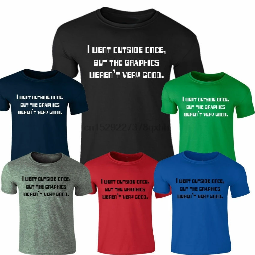 Я пошел на улицу когда-нибудь Мужская футболка забавная шуточная игровая летняя