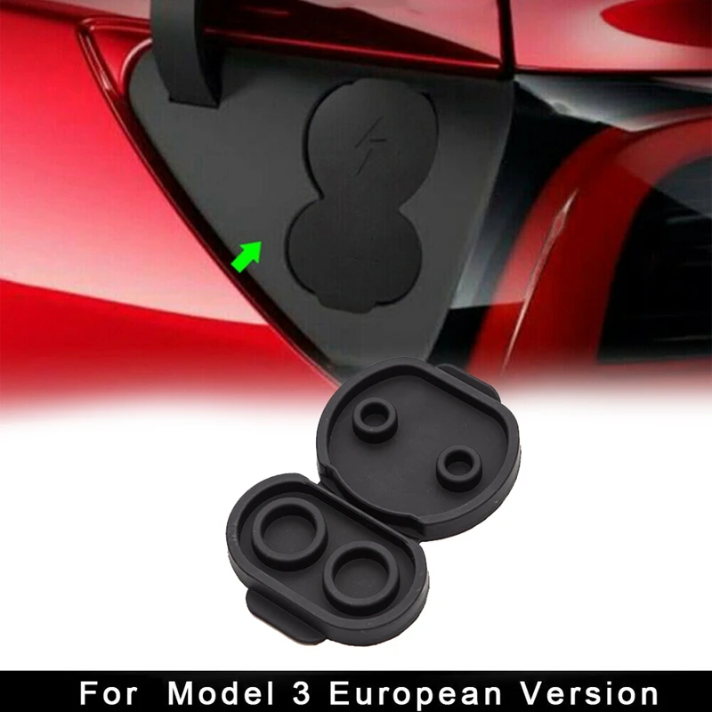 

NEW-Silicone Charging Port Waterproof Dustproof Protective Cover for Tesla Model 3 2017-2020 Model Y-Eur Version