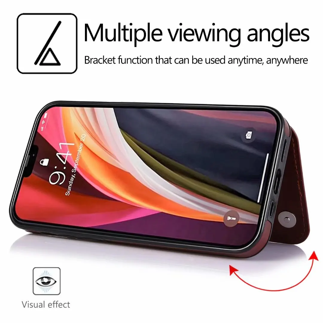 luxury phone case for iphone 13 pro case 12 pro max flip holder for iphone 12 11 pro max leather credit card pocket wallet cover free global shipping