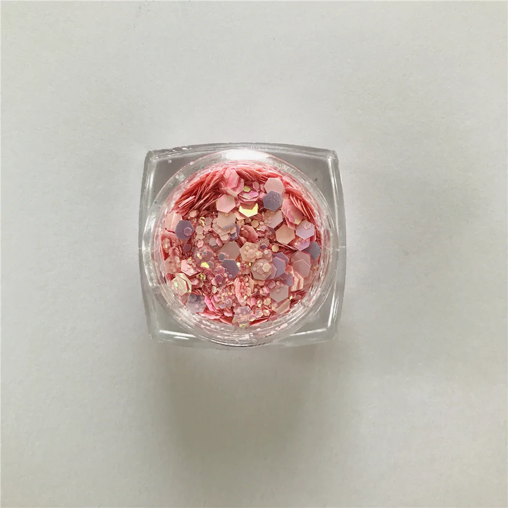 PrettyG 1 коробка цветов переключение крупной смешанной формы блеск для смолы Сделай