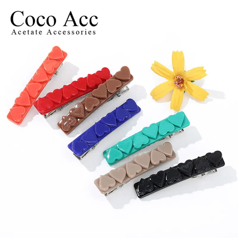 Ins Hot Sale Girls Cute Heart Hairpins Children Lovely Hair Clips Alligator Headband Kids Accessories |