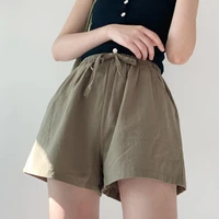 50hotwomen shorts loose comfortable casual breathable high waist plus size female shorts