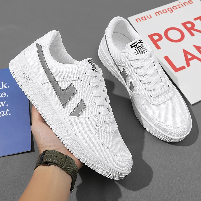 

Four seasons new fashion canvas upper breathable sneakers, comfortable, trendy, simple and wear-resistant all-match sneakers