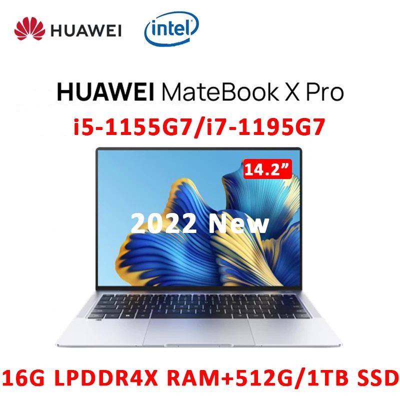 

2022 Laptop HUAWEI MateBook X Pro Intel core i7-1195G7 16GB RAM 512GB SSD Torch 3.1k Full Screen Notebook Windows 11 Ultraslim