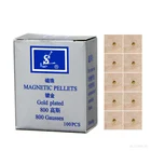 100Pcs Магнитная терапия патч Позолоченные магнитные шарики уха фасоли акупунктурные тапочки точечный массаж Релакс 800 Гаусс хороший эффект
