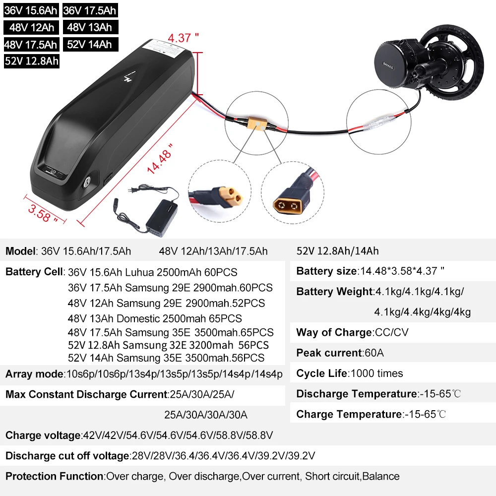 Bafang BBSHD 48V 1000W BBS03 Mid приводной двигатель для электрического велосипеда фара