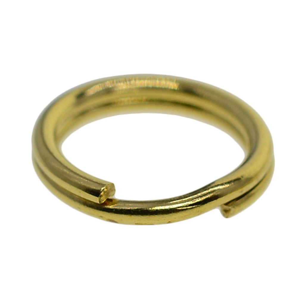 

100piece 10mm Solide Brass Round Keychain Split Key Rings Loop Findings DIY