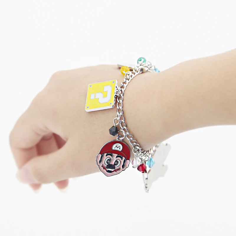 Bracciale Супер Марио браслет BROS nintendo videogioco игры жаба Луиджи видеоигры gioco Ассорти металлический Шарм-браслет
