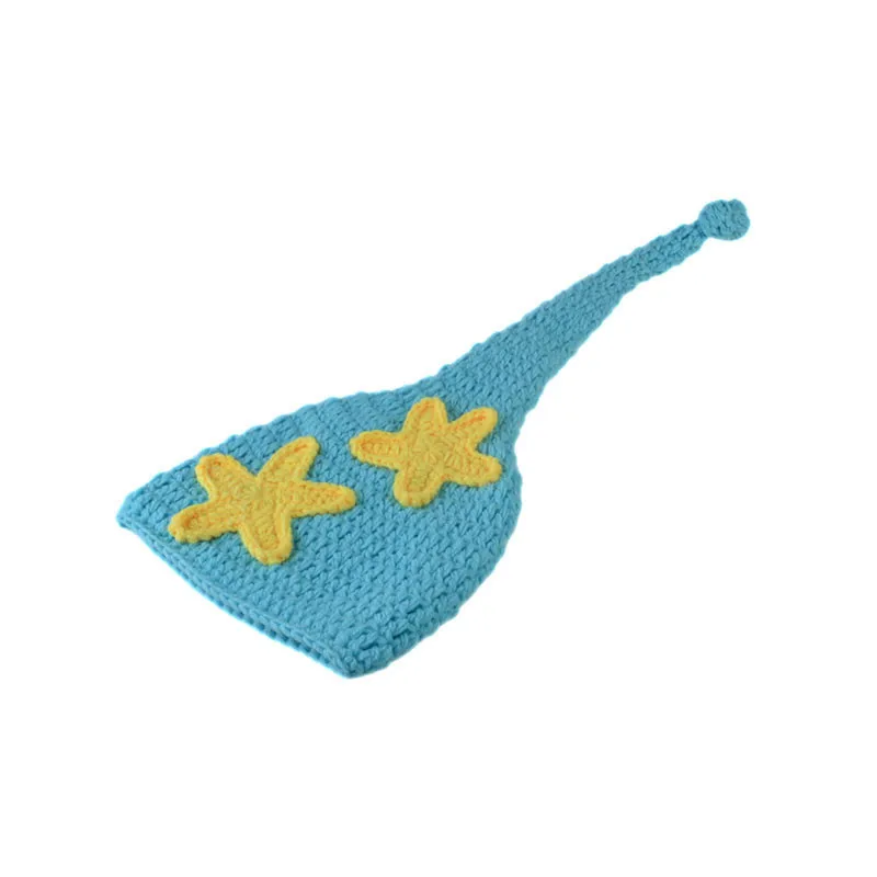 Популярные синие вязаные штаны Instagram для новорожденных костюм с желтой звездой