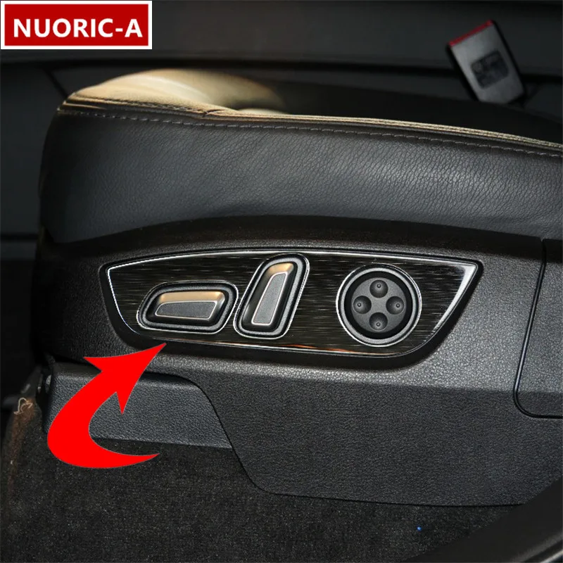 

Car Styling Seat Adjustment Buttons Decoration Frame Cover Trim For Audi Q7 2008-2015 Stainless Steel Auto Interior Accessories