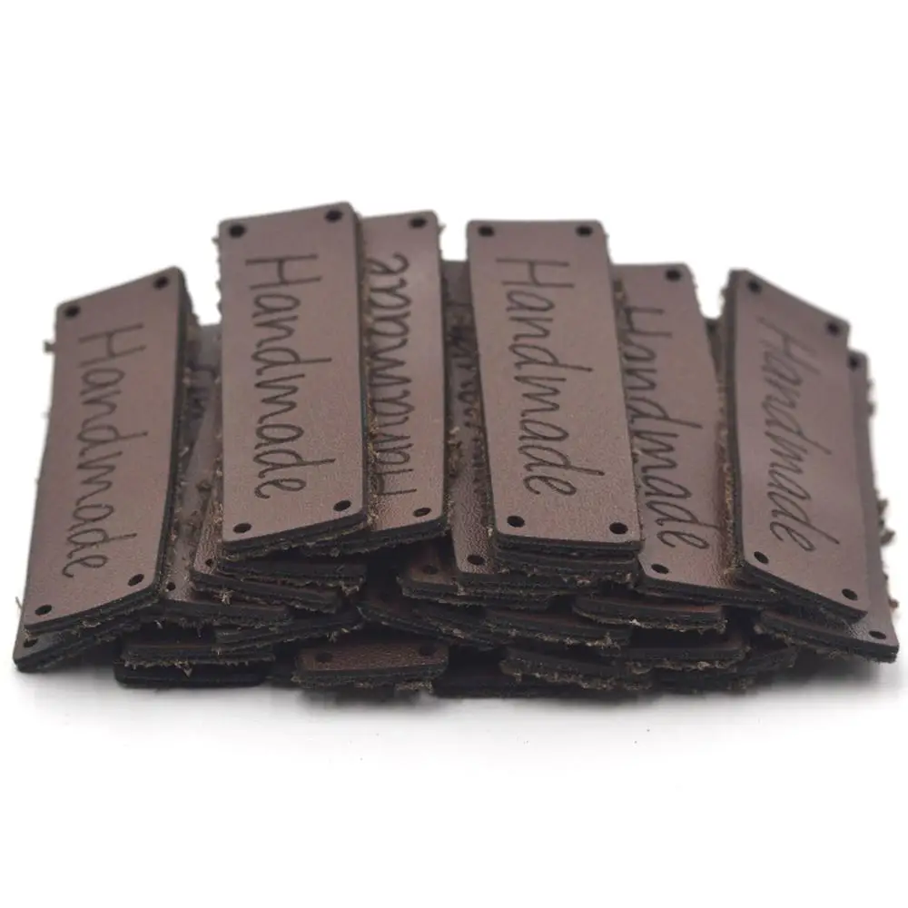 KALASO 20 штук коричневая Цвет ручной работы этикетки для одежды кожаной теги джинсы