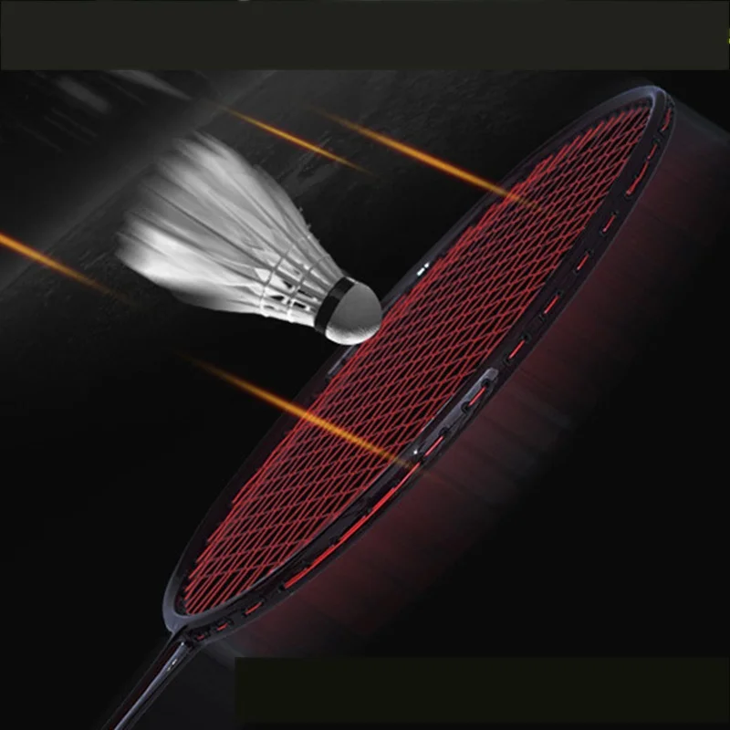 Professional badminton racket genuine full carbon fiber ultra light 5U training small black | Спорт и развлечения