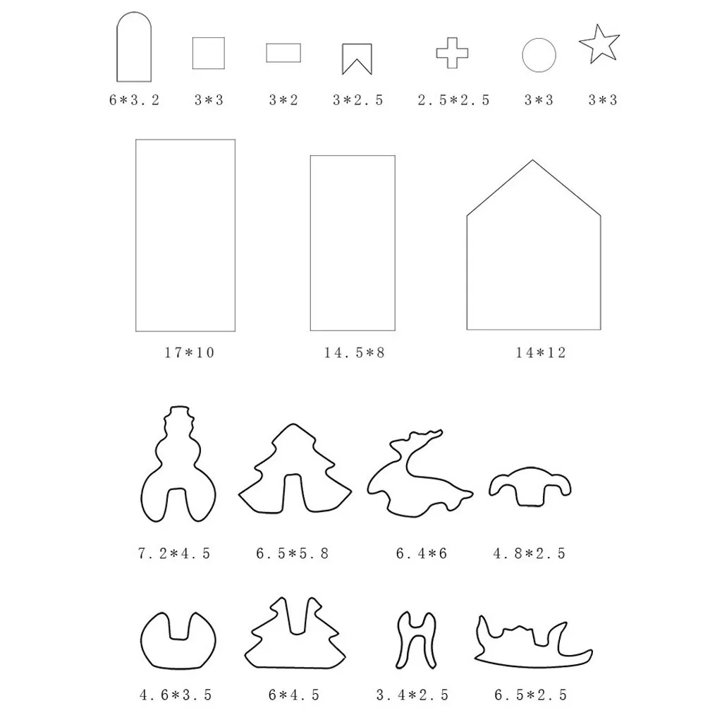 18 шт. форма для Рождественского торта из нержавеющей стали 3D стерео печенья