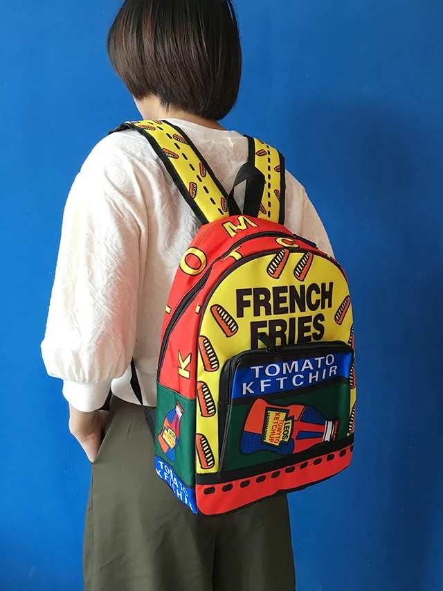 Креативный холщовый рюкзак с принтом граффити для девочек индивидуальный модный