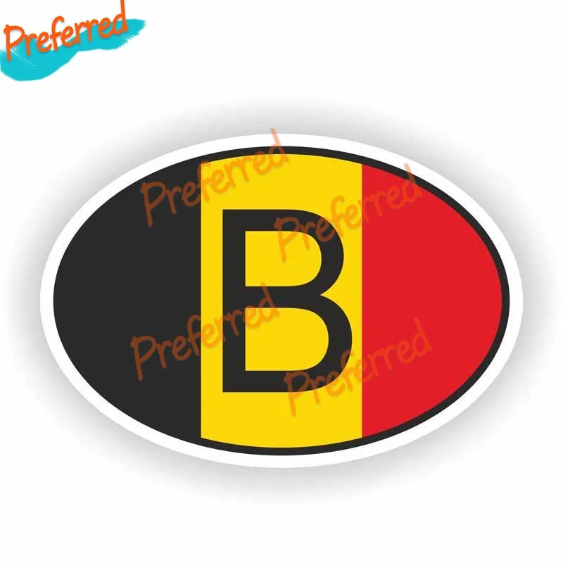 

B BELGIUM Country Code Decal Motocross Racing Laptop Helmet Trunk Wall Vinyl Car Sticker Die Cutting