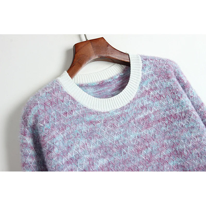 Пушистый свитер в Корейском стиле на осень и зиму джемпер вязаные свитера