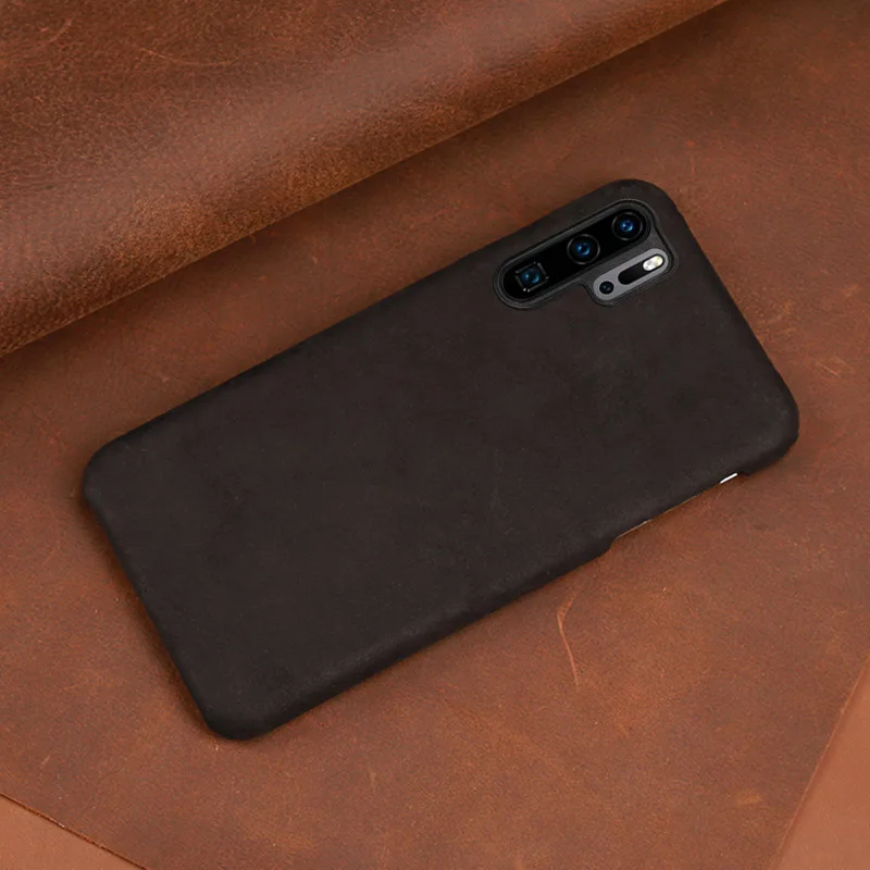 Black Чехол для телефона huawei P20 P30 Lite mate 10 20 30 lite Pro Y7 Y9 P smart Crazy Horse skin для Honor 8X9 10 V20 P Smart чехол - Цвет: Black