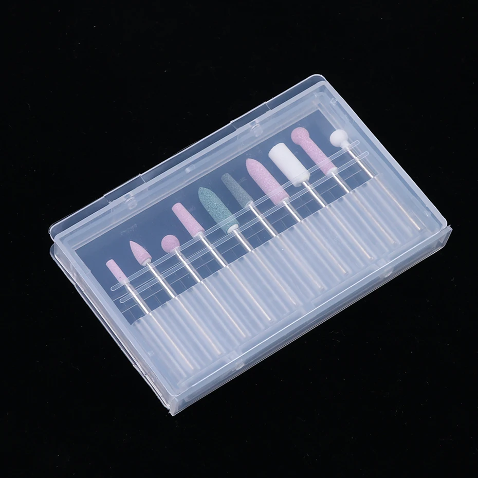 10pcs Ceramic Milling Cutter For Manicure Machine Corundum Nail Drill Burr Pedicure Polishing Art Tool LAMS01-10 | Красота и здоровье