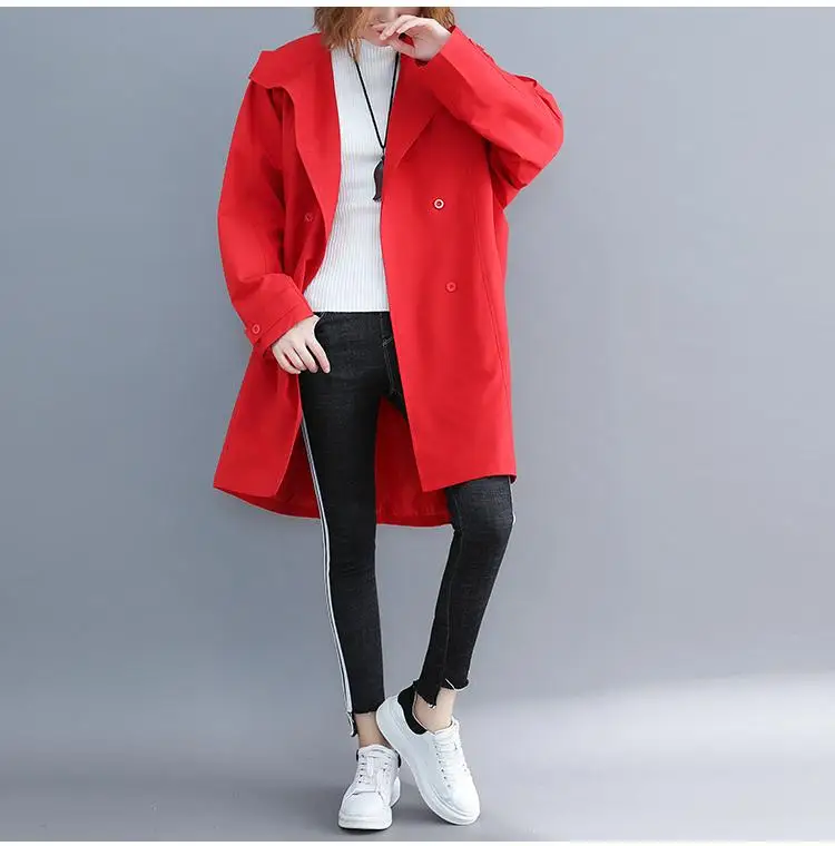 Большие размеры длинный плащ с капюшоном 5XL 6XL модное пальто с буквенным принтом ветровка повседневное пальто оверсайз для женщин одежда