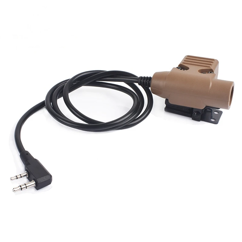 Airsoft Headphone U94 PTT for KENWOOD/Midland Walkie Talkie BaoFeng UV-82 Radio Adapter Push to Talk Softair Headset DE WZ113 |