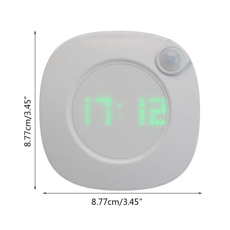

Square Human Body Induction Night Light LED Creative Time Display Lamp Home Bar Club Decorative Desk Lamp for Bedroom