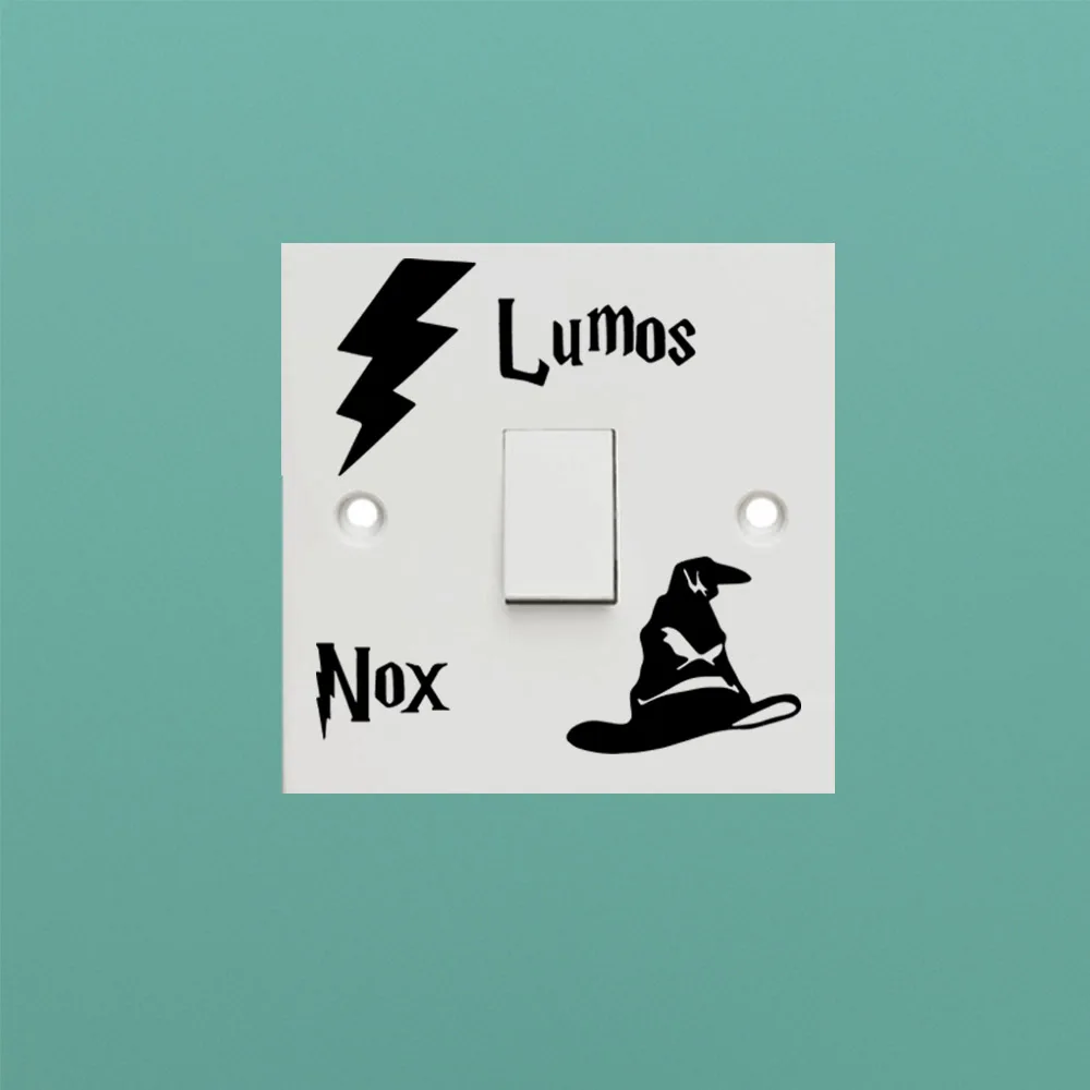 Красочные наклейки на стену lumos nox персонализированные креативные для детских