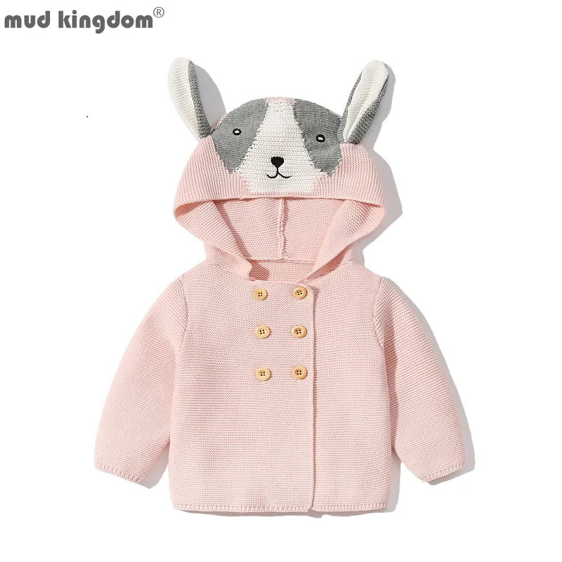 

Mudkingdom Cute Baby Girls Knit Cardigan Sweater Hoodies Animal Ears Soft Outerwear for Kids Clothes Girl Coats Autumn Winter