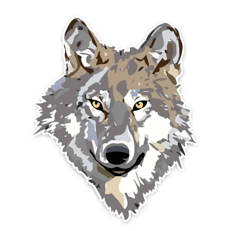 

Personality Cartoon Wolf Head Graffiti Car Sticker Styling Windshield Bumper Window Cover Scratches Waterproof Decal 14cm*17cm